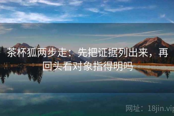 茶杯狐两步走：先把证据列出来，再回头看对象指得明吗