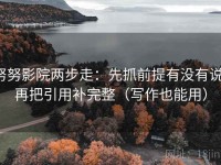 努努影院两步走：先抓前提有没有说，再把引用补完整（写作也能用）