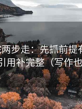 努努影院两步走：先抓前提有没有说，再把引用补完整（写作也能用）