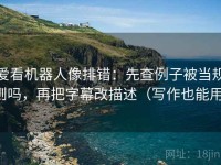 爱看机器人像排错：先查例子被当规则吗，再把字幕改描述（写作也能用）