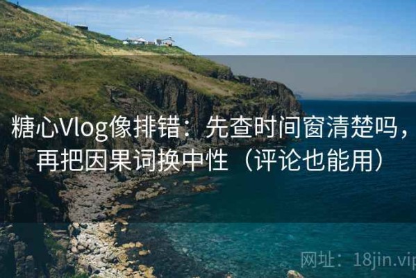 糖心Vlog像排错：先查时间窗清楚吗，再把因果词换中性（评论也能用）