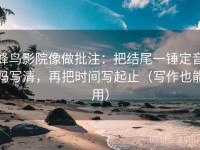 蜂鸟影院像做批注：把结尾一锤定音吗写清，再把时间写起止（写作也能用）